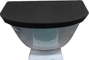 lot 22612 image: Madeals Toilet Tank Cover To Fit Different Sizes Of Toilet Tank Lid Black
