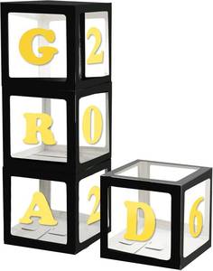 lot 22617 image: 2026 Graduation Decoration Balloon Boxes with Letters - Grad Party Supplies
