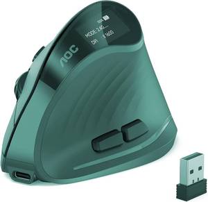 lot 22619 image: AOC 2.4GHz Ergonomic Mouse - Cyan