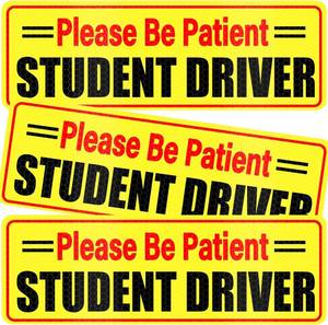 lot 22622 image: SINGARO Student Driver Magnet - Please Be Patient, Reflective Novice Sticker