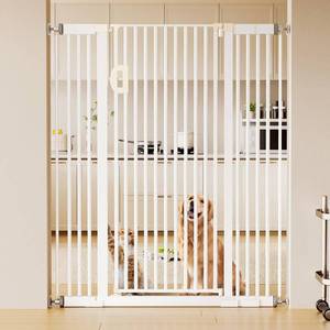 lot 22624 image: Fldofaves Extra Tall Pet Gate 57 Cat Gate, Auto-Close, Fits 29.5-43