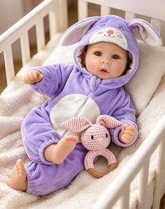 lot 22645 image: UOFTKIZ Real Life Baby Dolls - 17 Lifelike Girl Dolls, Soft Baby Girl