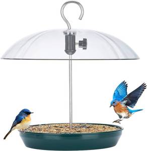 lot 22659 image: Kingsyard Platform Bird Feeder with Adjustable Dome for Outdoors Hanging