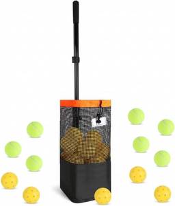 lot 22673 image: Tennis Ball Hopper & Pickleball Picker, Holds 60 Balls  50 Pickleballs