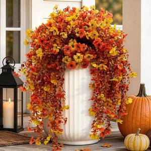 lot 22674 image: ColoPlay Artificial Mums for Outdoors Fall Decor, Faux Fake Hanging Flowers