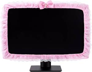 lot 22691 image: BowKnot Pink Monitor, Cute Computer Monitor Cover for 23-26