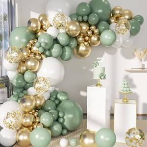 lot 22693 image: Archloon Sage Green Balloon Arch Kit, 150Pcs Mixed Sizes for Party Decor
