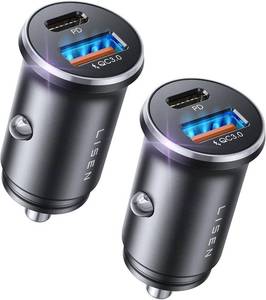 lot 22698 image: LISEN Car Charger USB C, 69W Cigarette Lighter USB Charger Adapter, 2 Pack