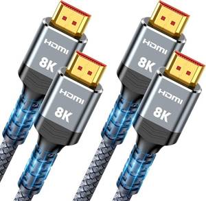 lot 22699 image: Highwings 8K Long HDMI 2.1 Cable 2-Pack 10FT3M, 48Gbps Ultra High Speed