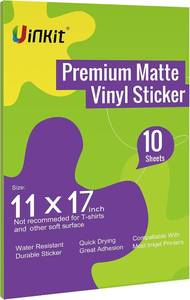 lot 22706 image: Uinkit Matte Printable Vinyl Sticker Paper 10 Sheets