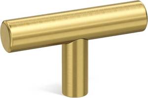 lot 22708 image: Goldenwarm 10 Pack Gold Cabinet Knobs Brushed Brass Cabinet Knobs, 2Inch