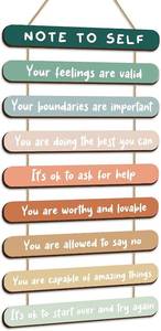 lot 22710 image: Yookeer Mental Health Reminders Wall Art Decoration,Bright Color