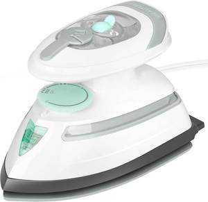 lot 22720 image: BEAUTURAL Mini Travel Steam Iron for Clothes with Dual Voltage, White