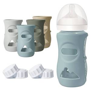 lot 22729 image: 4Pack Silicone Sleeves for Philips Avent Natural Glass Baby Bottles