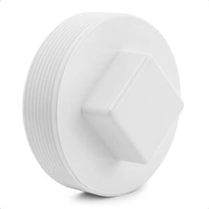 lot 22753 image: Cinsda 3 PVC Sewer Cleanout Plug, NPT Male Threaded Drain Cap