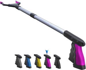 lot 22754 image: FitPlus PowerGrip T9 Grabber Reacher Tool, 32 Wide Jaw, 96 Grip Points