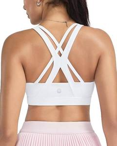 lot 22755 image: RUNNING GIRL Sports Bra, Removable Pads, Strappy Crisscross Back - Medium
