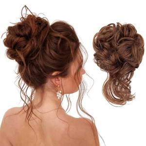 lot 22759 image: Messy Bun Hair Piece Hair Bun Ponytail Extension Updo For Women