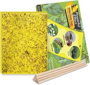 lot 22764 image: Kensizer 20-Pack Fruit Fly Trap, Yellow Sticky Gnat Traps, 6x8 in