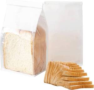 lot 22768 image: 50 Pcs Bread Bags, 5.1 x 3.9 x 11 in Tin-Tie White Bakery Bags