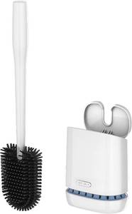lot 22776 image: MR.SIGA Toilet Bowl Brush and Holder, Wall Mounted Toilet Brush, White