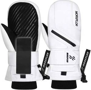 lot 22782 image: MORXPLOR Ski Mittens with Wrist Guards Low Profile - Medium