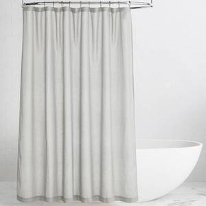 lot 22802 image: KGORGE Linen Blend Semi-Sheer Shower Curtains Grey for Bathroom 52 78