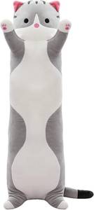 lot 22809 image: Cute Long Cat Plush Body Pillow, Soft Stuffed Animals 19.7 Inch