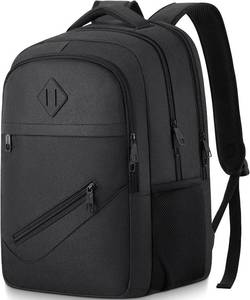 lot 22820 image: BIKROD Water-Resistant Anti-Theft Laptop Backpack 15.6 Black