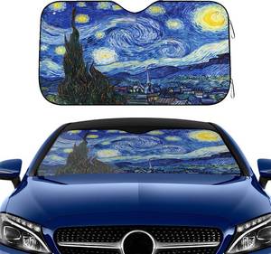 lot 22825 image: Car Windshield Sunshade 58.7x31.5 in Reflective Starry Night Sun Shade