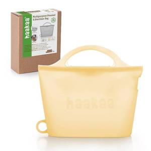 lot 22865 image: Haakaa On-The-Go Silicone Steam Sterilizer Bags, 40oz1250ml, Reusable