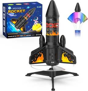 lot 22869 image: Rocket Launcher for Kids, 200 ft Self Launching Motorized Rocket Toy
