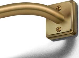 lot 22884 image: Lootkell Warm Gold Wrap-Around Curtain Rods, 48-84 in, Adjustable, 1 Metal