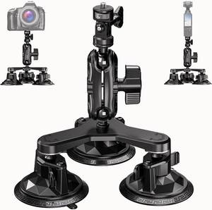 lot 22890 image: LOKTENWO 3.5 Large Triple Camera Suction Cup Car Mount