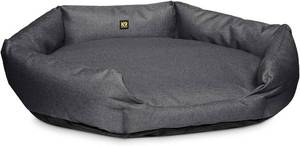 lot 22911 image: K9 Ballistics Tough Ripstop Oval Bolster Dog Bed, Small, Titanium (no Cushion )