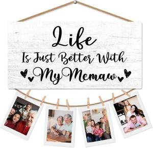 lot 22933 image: Memaw Gifts Picture Frame Photo Holder for Wall, Grandmother Gift
