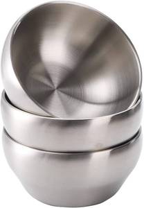 lot 22967 image: Youeon 3 Pack 28 Oz Stainless Steel Bowls, Double Wall Dishwasher Safe