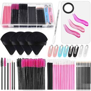 lot 23000 image: Disposable Makeup Applicators Kit Triangle Puff, Mascara Wands, Lip Brushes