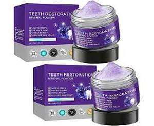 lot 22780 image: Purple Teeth Whitening Powder - Gentle for Sensitive Teeth - 1pc 2-pack