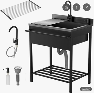 ROVSUN 31" x 22" Stainless Steel Utility Sink - Retail: $0