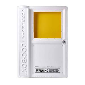 lot 5697 image: Doc-Box 25-in x 36-in x 6-12-in Lockable White Permit Box - Retail $232