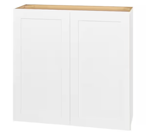 Avondale 36 in. W x 12 in. D x 36 in. H Ready to Assemble Plywood Shaker Wall Kitchen Cabinet in Alpine White - Retail: $0