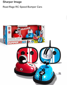 lot 5752 image: Sharper Image Road Rage Speed Bumpers Remote Control Collecting Bumper Cars - Retail $0