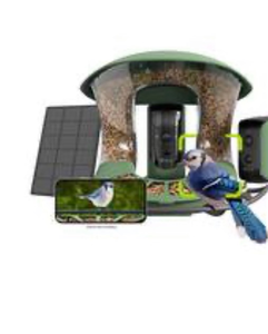 lot 5765 image: Bird Feeder Camera System with Solar Panel and Display Monitor - Retail $0