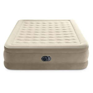 lot 5766 image: Intex Ultra Plush 20 Queen Air Mattress with 120V Internal Pump small hole just needs a patch  - Retail $95