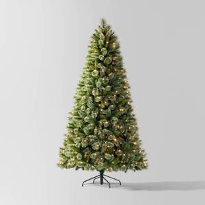 lot 5802 image: 7.5 Pre-lit Virginia Pine Artificial Christmas Tree Dual Color Lights - Wondershop - Retail $325