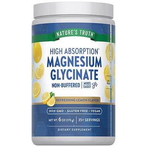 lot 5807 image: Natures Truth Magnesium Glycinate Powder Lemon - 6.0 oz - Retail $23