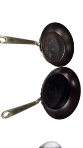 lot 5820 image: 2 Frying Pans with Metal Handles - Retail $0