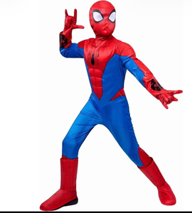 lot 5822 image: JAZWARES MARVEL SPIDER-MAN YOUTH HALLOWEEN COSTUME SMALL 5-6 NEW - Retail $0