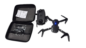 lot 5842 image: Foldable Quadcopter Drone with Remote Control and Carrying Case - Retail $0